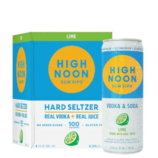 High Noon Hard Seltzer Lime 355ml x 4 Cans - Amsterwine - Spirits - High Noon