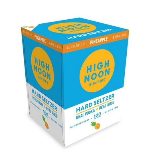 High Noon Hard Seltzer Pineapple 355ml x 4 Cans - Amsterwine - Spirits - High Noon