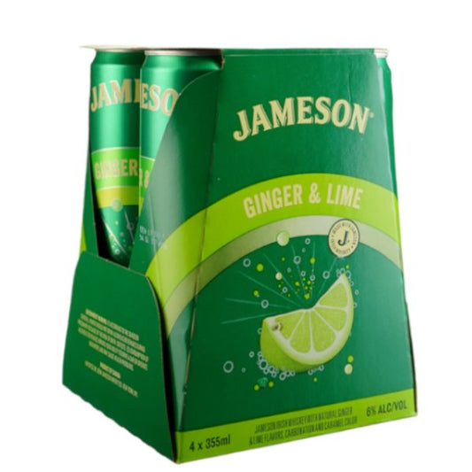 Jameson CKTL Ginger & Lime 4 x Cans EACH - Amsterwine - Spirits - Jameson