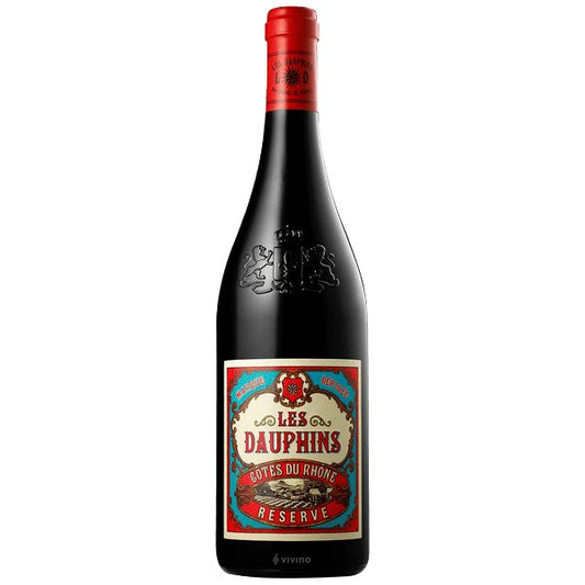 Les Dauphins Cotes du Rhone Rouge 750ml - Amsterwine - Wine - Les Dauphins