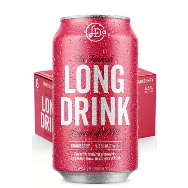 Long Drink RTD Cranberry x 355ml 6 Cans - Amsterwine - Spirits - Long Drink