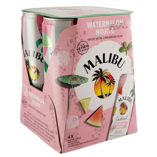 Malibu CKTL Watermelon Mojito 4 x Cans EACH - Amsterwine - Spirits - Malibu