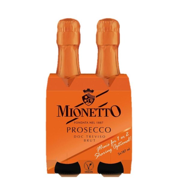 Mionetto Prosecco Brut 2pkg 187ml - Amsterwine - Wine - Mionetto