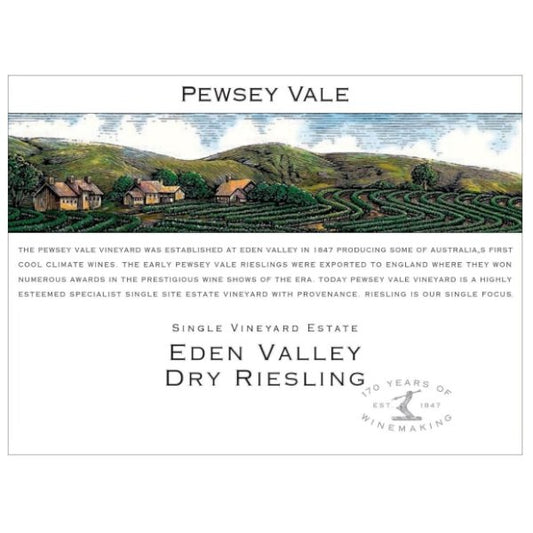 Pewsey Vale Dry Riesling 750ml - Amsterwine - Wine - Pewsey Vale